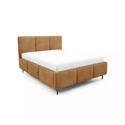 Manželská postel 160x200 VIONA LEG s úložným prostorem - koniak