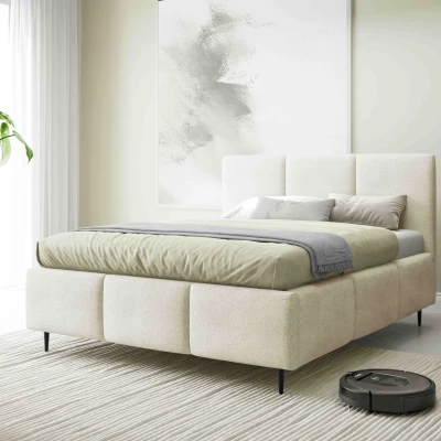 Manželská postel 160x200 VIONA LEG s úložným prostorem - ecru 1