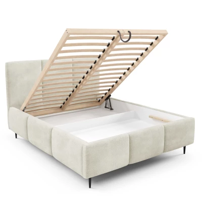 Manželská postel 160x200 VIONA LEG s úložným prostorem - ecru 1
