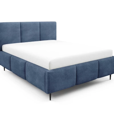 Manželská postel 160x200 VIONA LEG s úložným prostorem - modrá