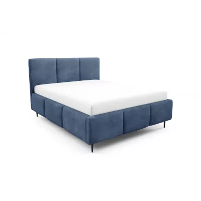 Manželská postel 160x200 VIONA LEG s úložným prostorem - modrá