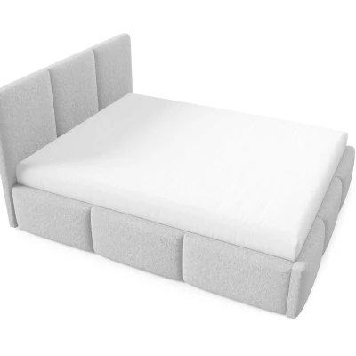Manželská postel 160x200 VIONA s úložným prostorem - světle šedá