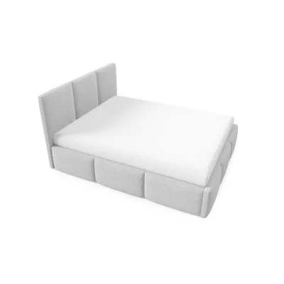 Manželská postel 160x200 VIONA s úložným prostorem - světle šedá