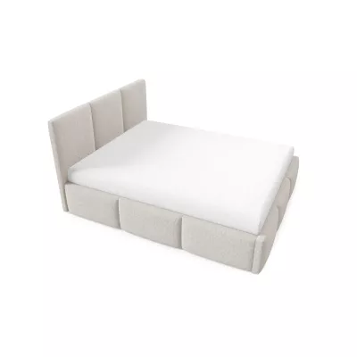 Manželská postel 160x200 VIONA s úložným prostorem - světle béžová