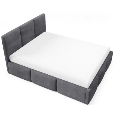 Manželská postel 160x200 VIONA s úložným prostorem - antracit