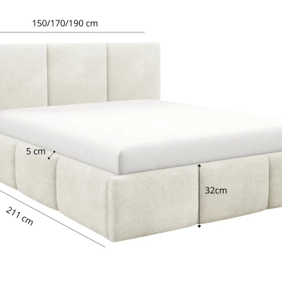 Manželská postel 160x200 VIONA s úložným prostorem - antracit
