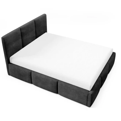 Manželská postel 160x200 VIONA s úložným prostorem - černá