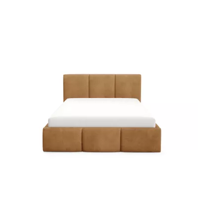 Manželská postel 160x200 VIONA s úložným prostorem - koniak