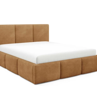 Manželská postel 160x200 VIONA s úložným prostorem - koniak