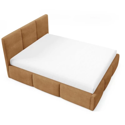 Manželská postel 160x200 VIONA s úložným prostorem - koniak