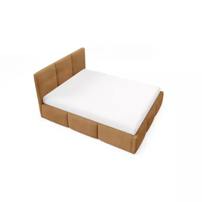 Manželská postel 160x200 VIONA s úložným prostorem - koniak