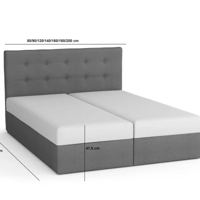 Moderní postel 140x200 s úložným prostorem STIG 5 - světle hnědá