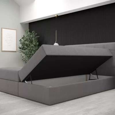 Moderní postel 160x200 s úložným prostorem STIG 5 - světle hnědá