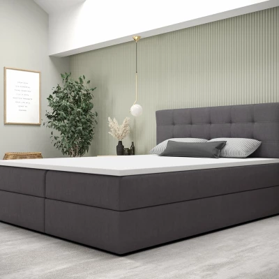 Moderní postel 160x200 s úložným prostorem STIG 5 - tmavě šedá