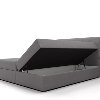 Moderní postel 200x200 s úložným prostorem STIG 5 - tmavě šedá