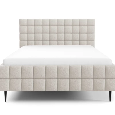 Čalouněná postel 180x200 LAILA LEG s úložným prostorem - světle béžová