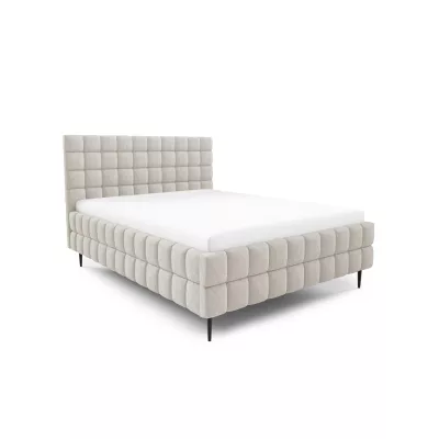Čalouněná postel 180x200 LAILA LEG s úložným prostorem - světle béžová