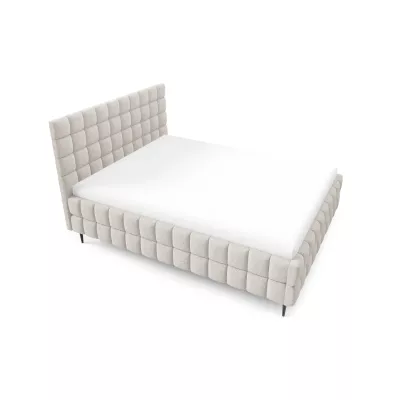 Čalouněná postel 180x200 LAILA LEG s úložným prostorem - světle béžová