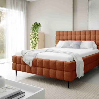 Čalouněná postel 160x200 LAILA LEG s úložným prostorem - korálová