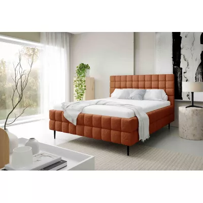 Čalouněná postel 160x200 LAILA LEG s úložným prostorem - korálová
