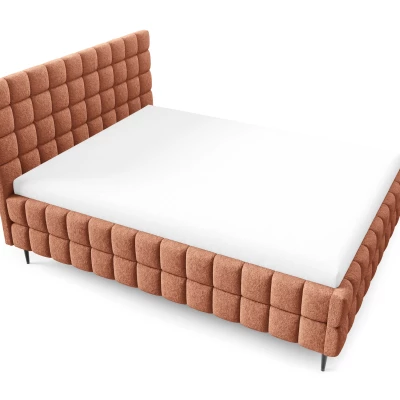 Čalouněná postel 160x200 LAILA LEG s úložným prostorem - korálová