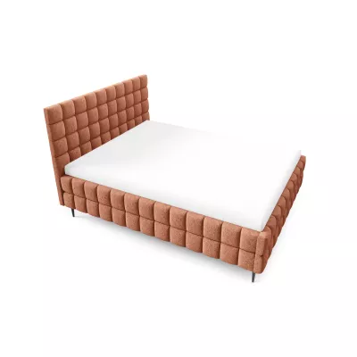 Čalouněná postel 160x200 LAILA LEG s úložným prostorem - korálová