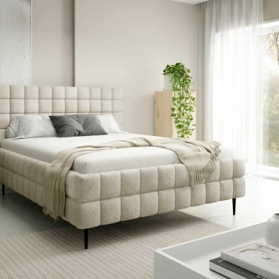Čalouněná postel 180x200 LAILA LEG s úložným prostorem - ecru 1