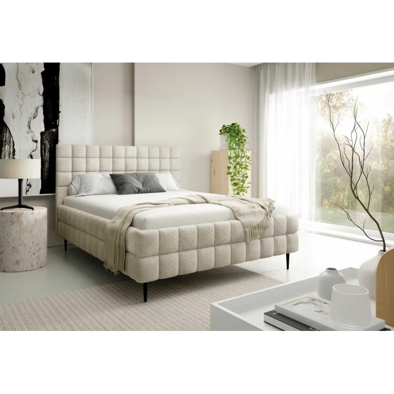 Čalouněná postel 180x200 LAILA LEG s úložným prostorem - ecru 1