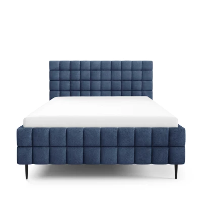 Čalouněná postel 180x200 LAILA LEG s úložným prostorem - modrá