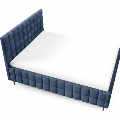 Čalouněná postel 180x200 LAILA LEG s úložným prostorem - modrá