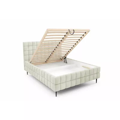 Čalouněná postel 160x200 LAILA LEG s úložným prostorem - ecru 1