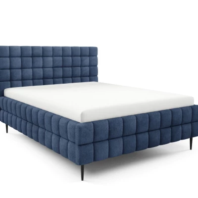 Čalouněná postel 160x200 LAILA LEG s úložným prostorem - modrá