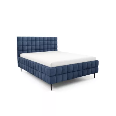 Čalouněná postel 160x200 LAILA LEG s úložným prostorem - modrá