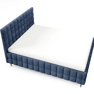 Čalouněná postel 160x200 LAILA LEG s úložným prostorem - modrá