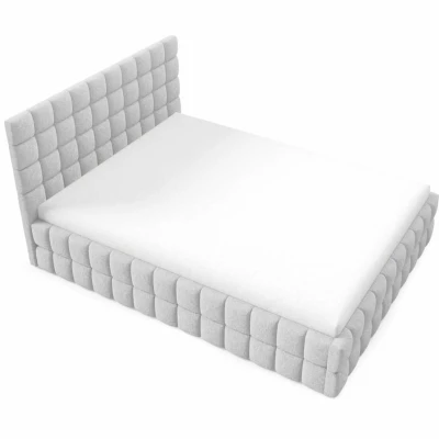 Čalouněná postel 180x200 LAILA s úložným prostorem - světle šedá