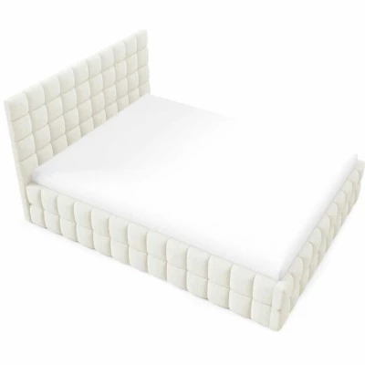 Čalouněná postel 180x200 LAILA s úložným prostorem - smetanová