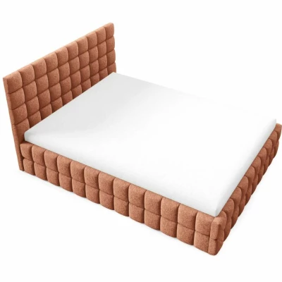 Čalouněná postel 160x200 LAILA s úložným prostorem - korálová