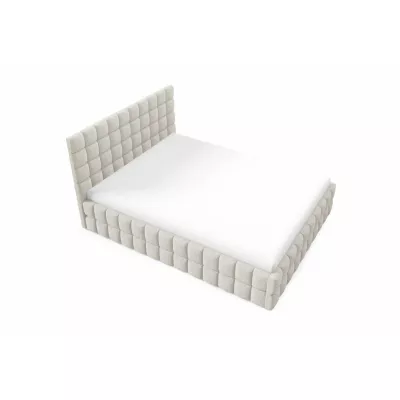Čalouněná postel 160x200 LAILA s úložným prostorem - světle béžová