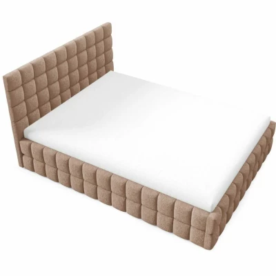 Čalouněná postel 160x200 LAILA s úložným prostorem - čokoládová