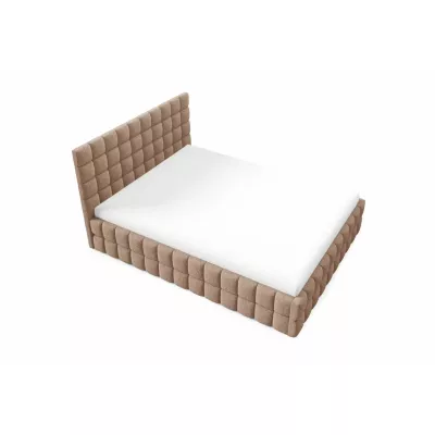 Čalouněná postel 160x200 LAILA s úložným prostorem - čokoládová