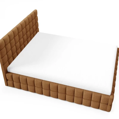 Čalouněná postel 180x200 LAILA s úložným prostorem - hnědá