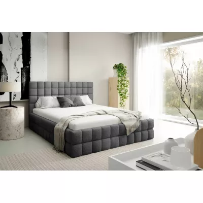 Čalouněná postel 160x200 LAILA s úložným prostorem - antracit