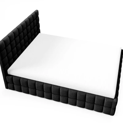 Čalouněná postel 160x200 LAILA s úložným prostorem - černá