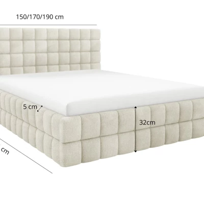 Čalouněná postel 160x200 LAILA s úložným prostorem - černá