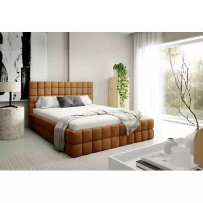 Čalouněná postel 160x200 LAILA s úložným prostorem - hnědá