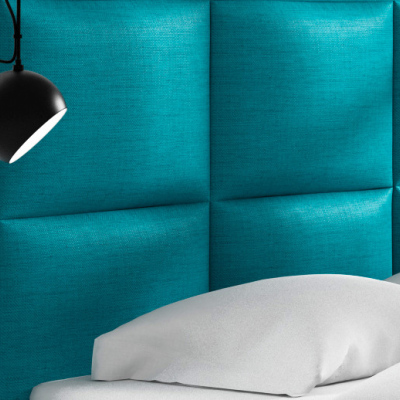 Designová postel Venezia s vysokým čelem a úložným prostorem hnědá 160 x 200