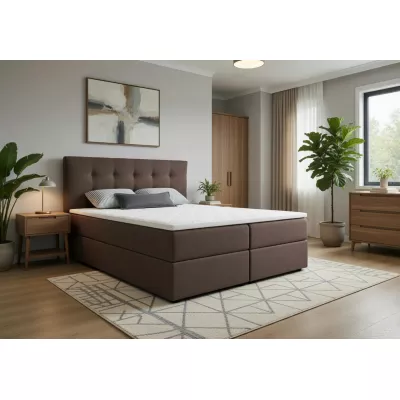 Manželská postel 160x200 s úložným prostorem STIG 2 - hnědá