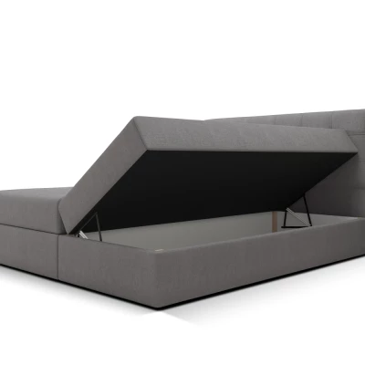 Manželská postel 180x200 s úložným prostorem STIG 2 - světle šedá