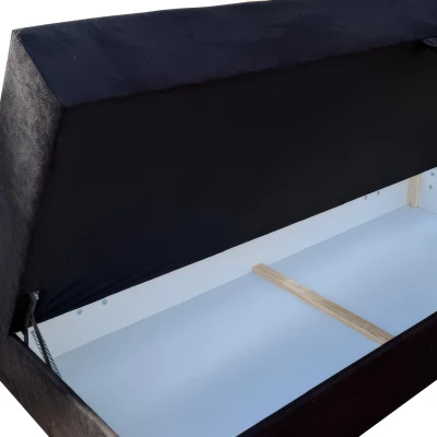 Manželská postel 180x200 s úložným prostorem STIG 2 - světle šedá