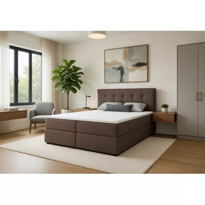Manželská postel 180x200 s úložným prostorem STIG 2 - hnědá